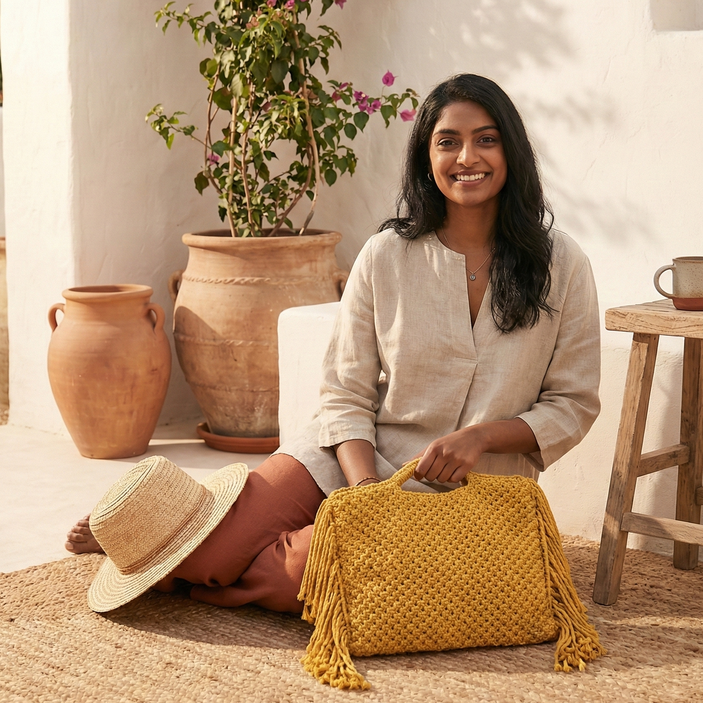 Amber Boho Fringe Tote