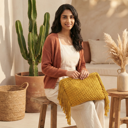 Amber Boho Fringe Tote