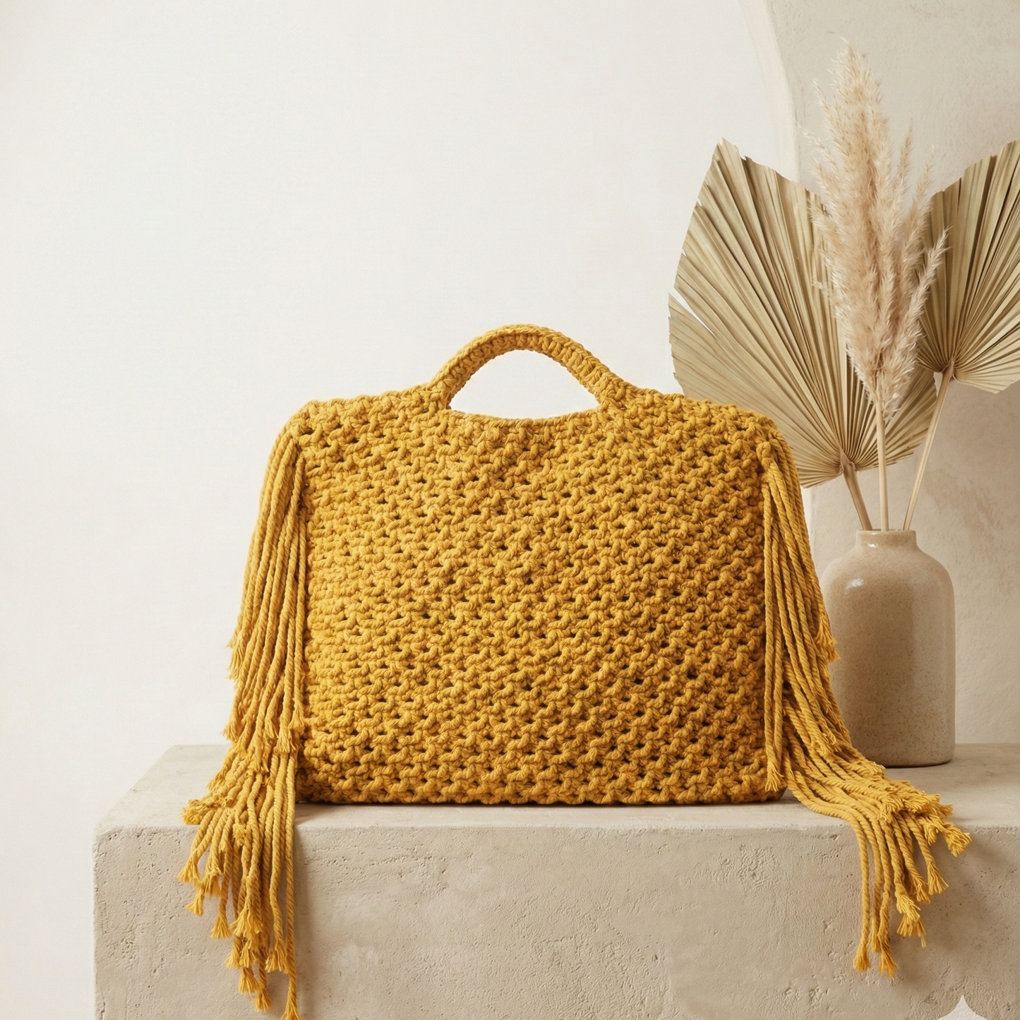 Amber Boho Fringe Tote