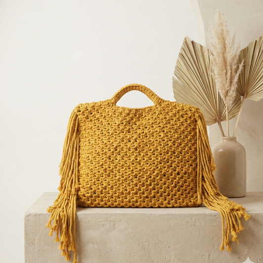 Amber Boho Fringe Tote