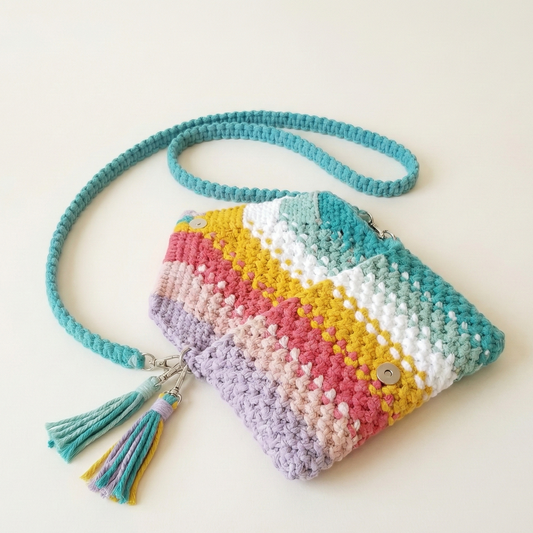 Luma Handcrafted Crochet Fringe Sling – Multicolor Boho